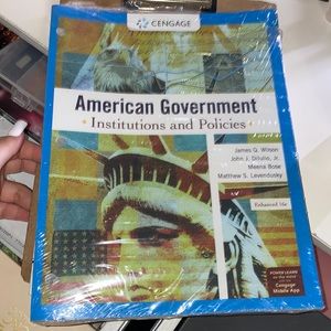 CENGAGE AMERICAN GOVERNMENT INSTITUTIONS AND POLICIES book.